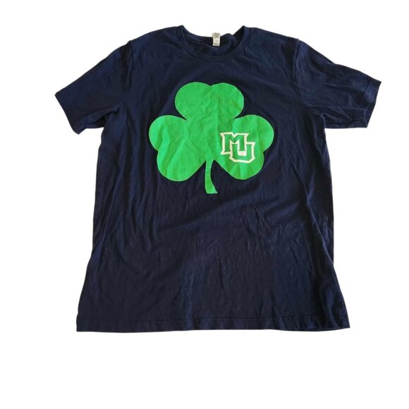 University Of Missouri T-Shirt Mizzou Clover‎ St. Patrick's Day Blue Mens XL - Picture 1 of 8